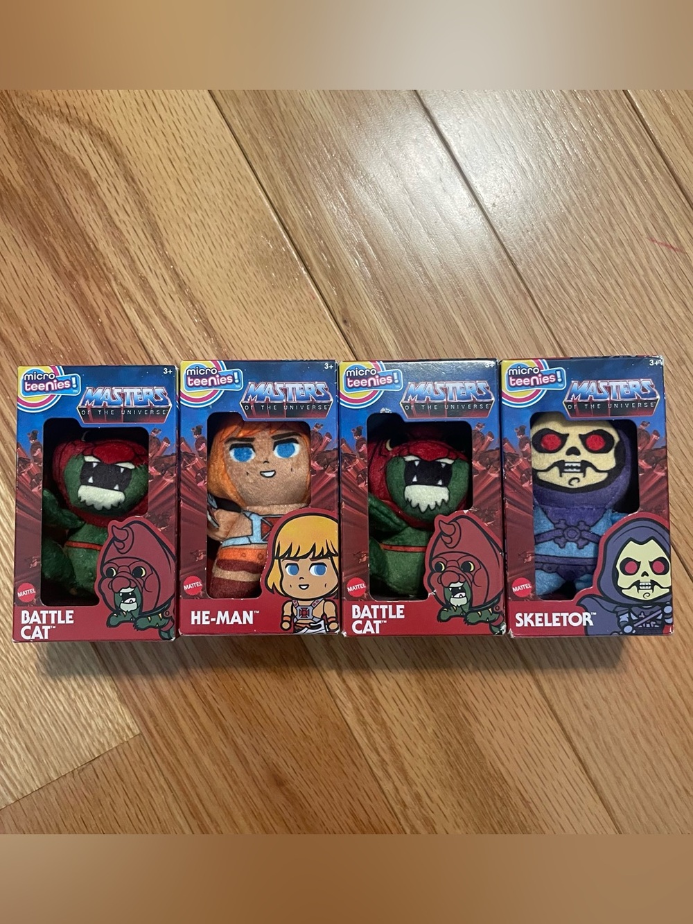 Masters of the Universe Micro Teenyies Plush Set - He-Man, Battle Cat, Skeletor